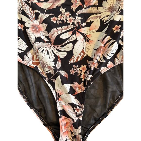 Sea Level Swim Australia Women's Plus 16 Beach Floral Smocked One Piece Swimsuit - Picture 4 of 14